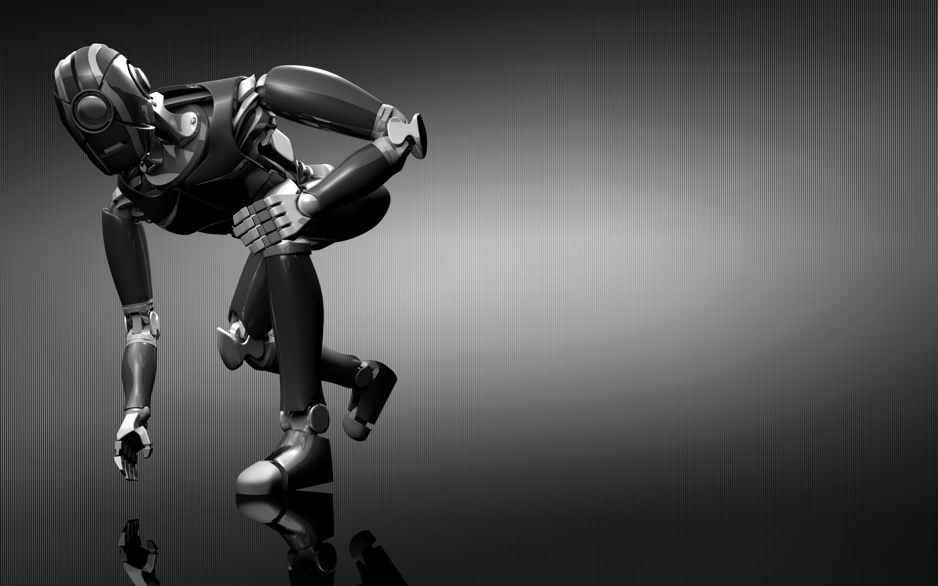 robot monocromatico uomo arte nudo donna uno