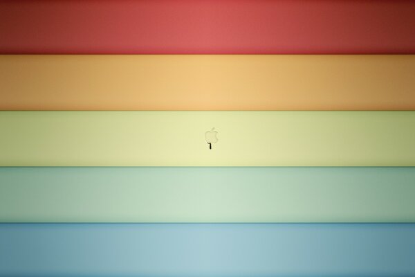 Emblema Apple nell arcobaleno