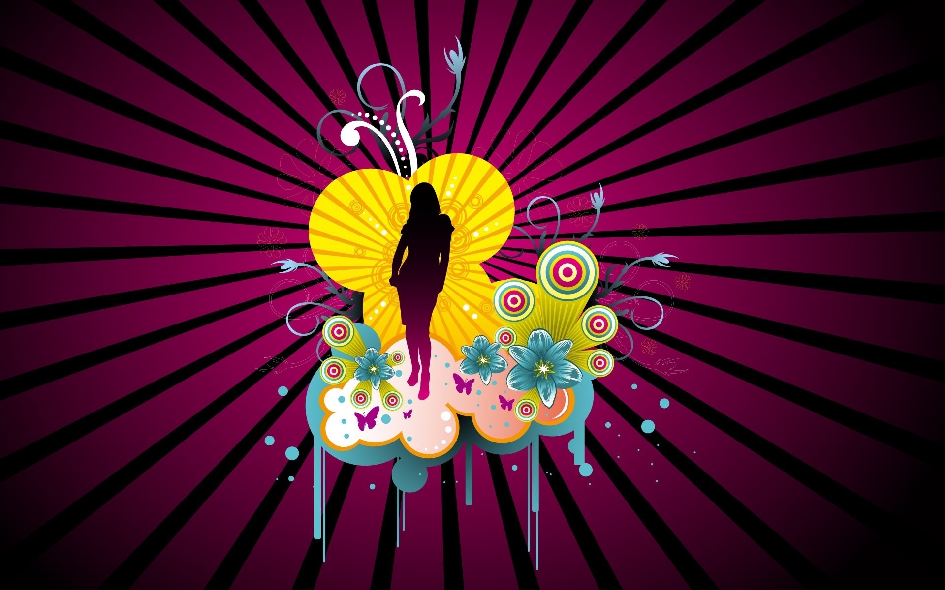 illustrazione design desktop astratto vettoriale grafico vacanza silhouette amore sfondo