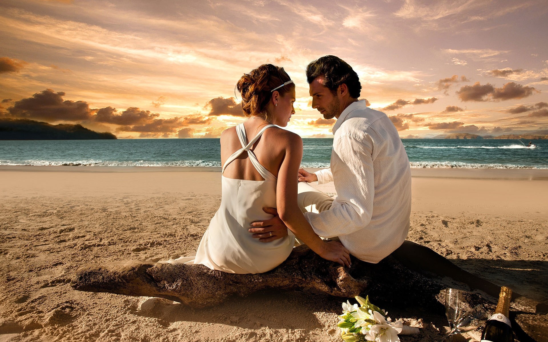 spiaggia sabbia acqua mare oceano estate romanticismo relax vacanza sole viaggi mare tropicale vacanza amore cielo bel tempo natura tramonto uomo uomo ragazza donna foto