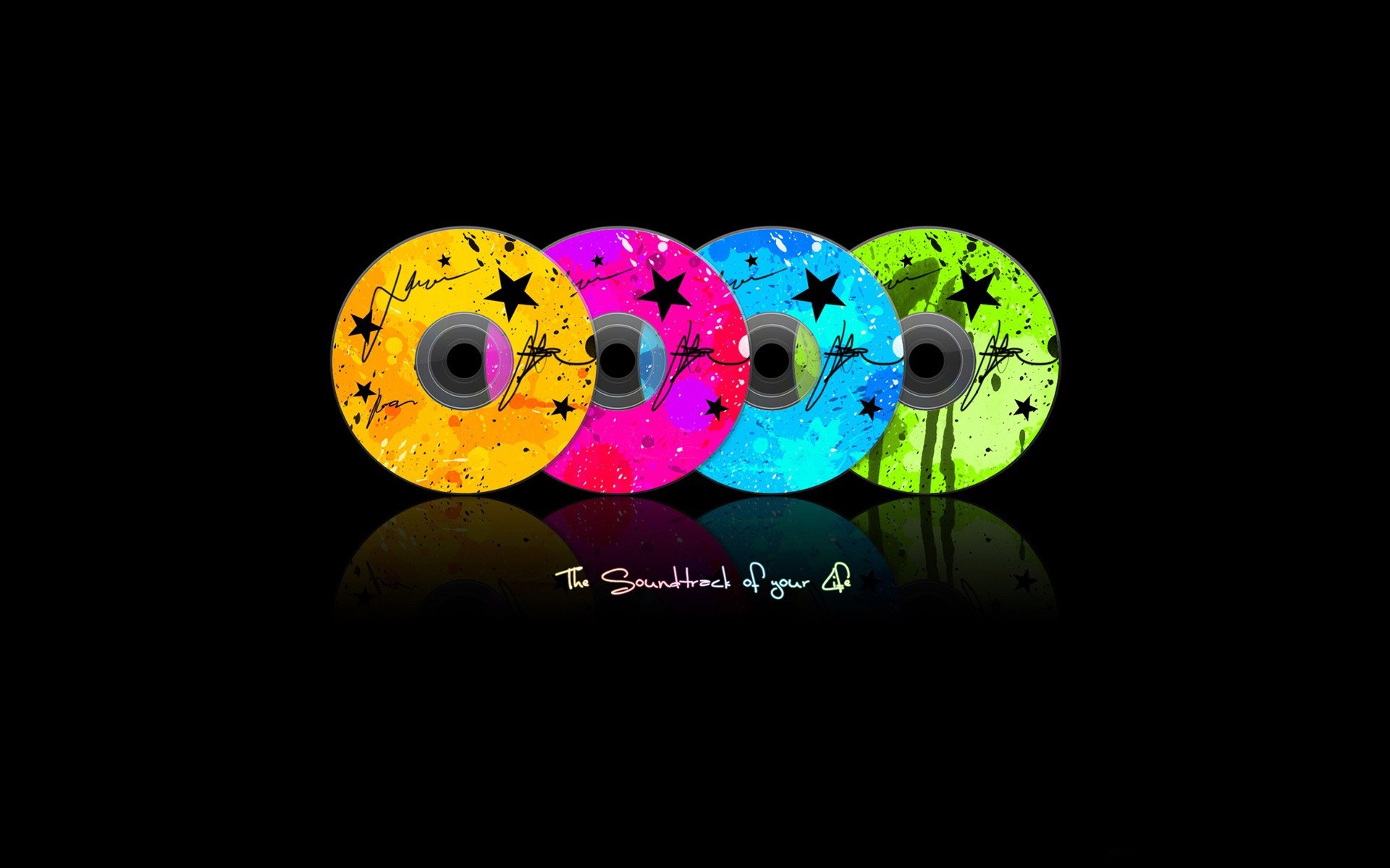 desktop illustrazione musica cd dvd