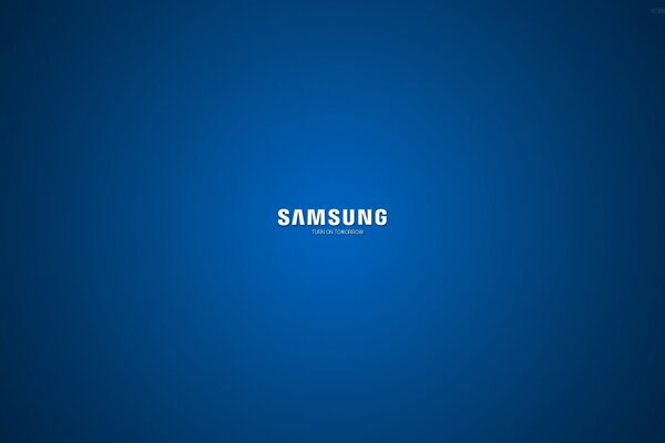 Logo Samsung su uno sfondo monocromatico