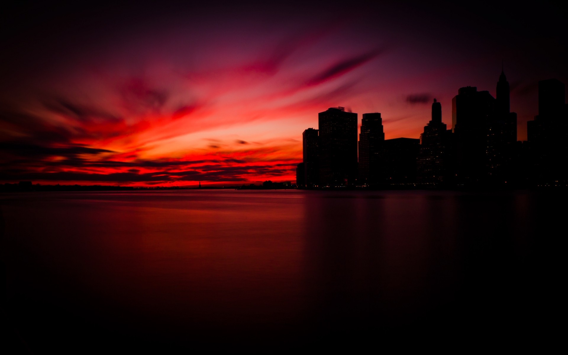 paesaggio tramonto crepuscolo sera alba acqua cielo luna skyline