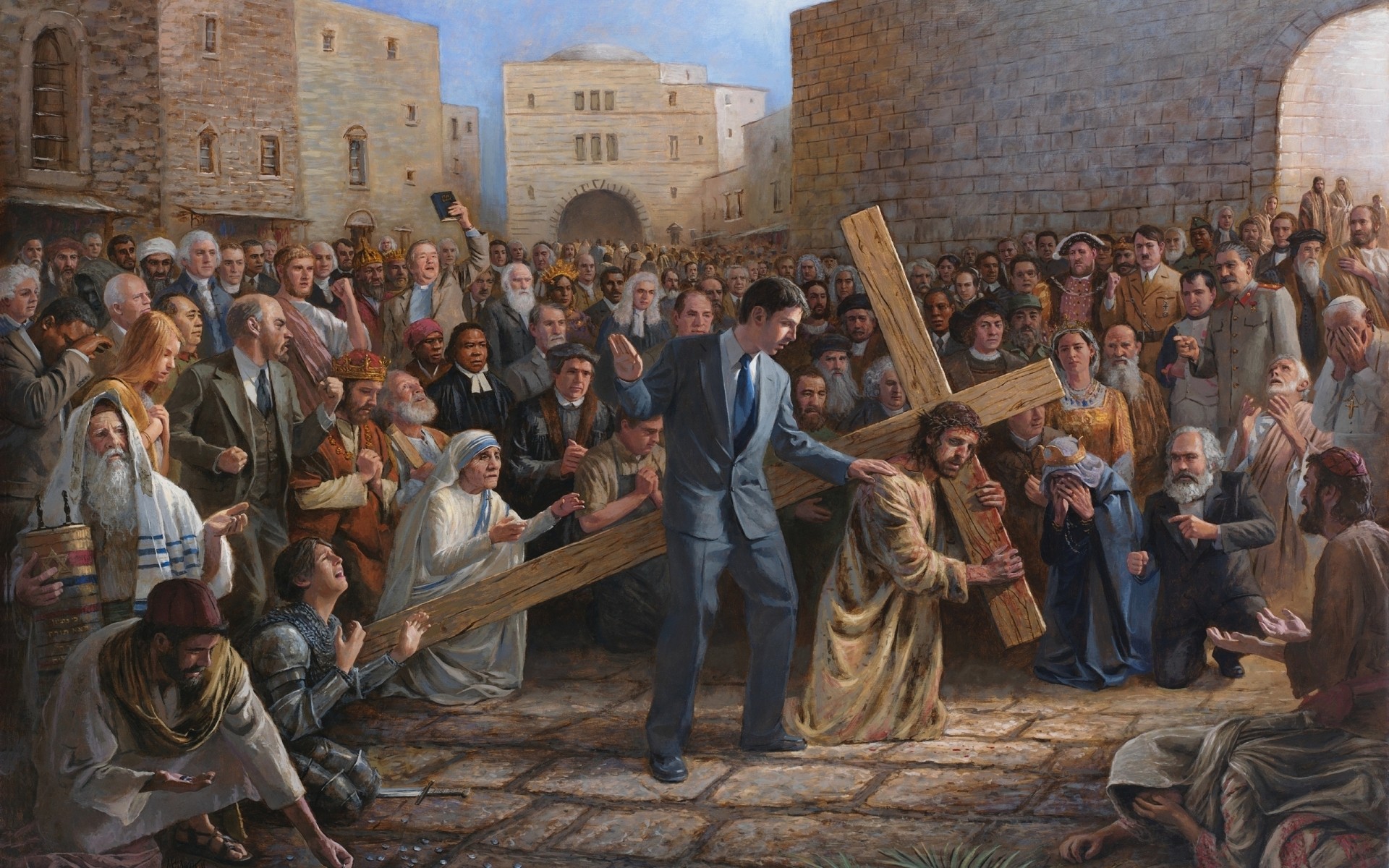 molti gruppo religione adulto donna uomo folla cerimonia indossare bambino pasqua scena dio