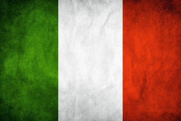 Bandiera italiana stilizzata come pergamena