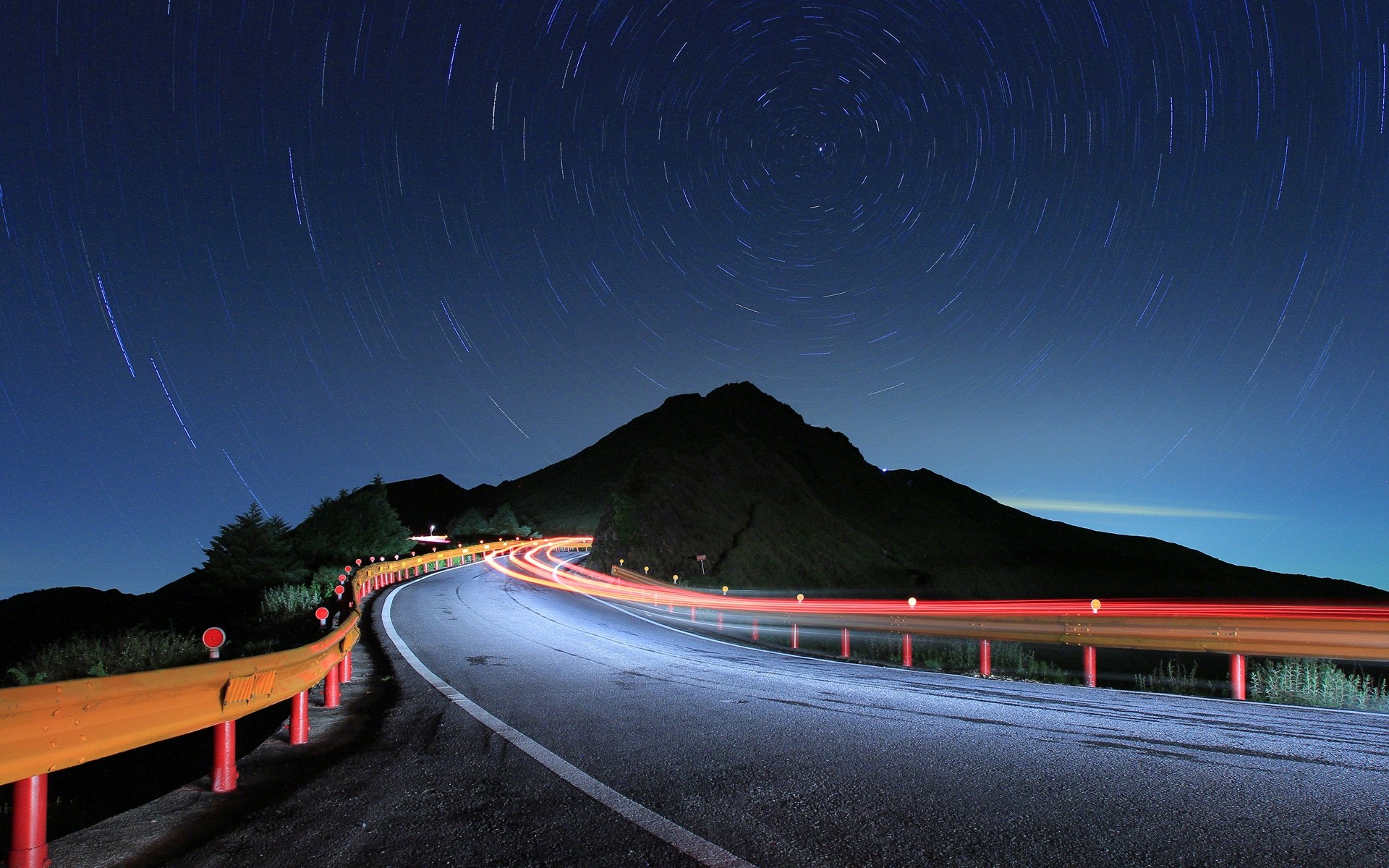 cielo strada viaggi autostrada sistema di trasporto fotografia strada paesaggio sera lungo luna montagna luce guida auto auto tramonto asfalto sfocatura notte sfondo luce colline