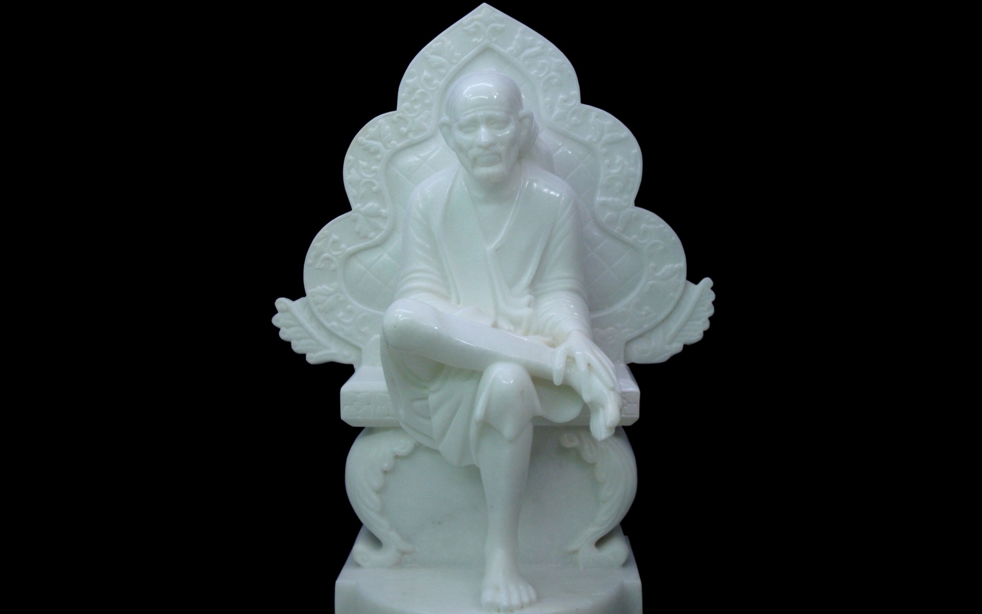 arte scultura isolato statue satyanarayana raju guru indiano riso spirituale. mistico