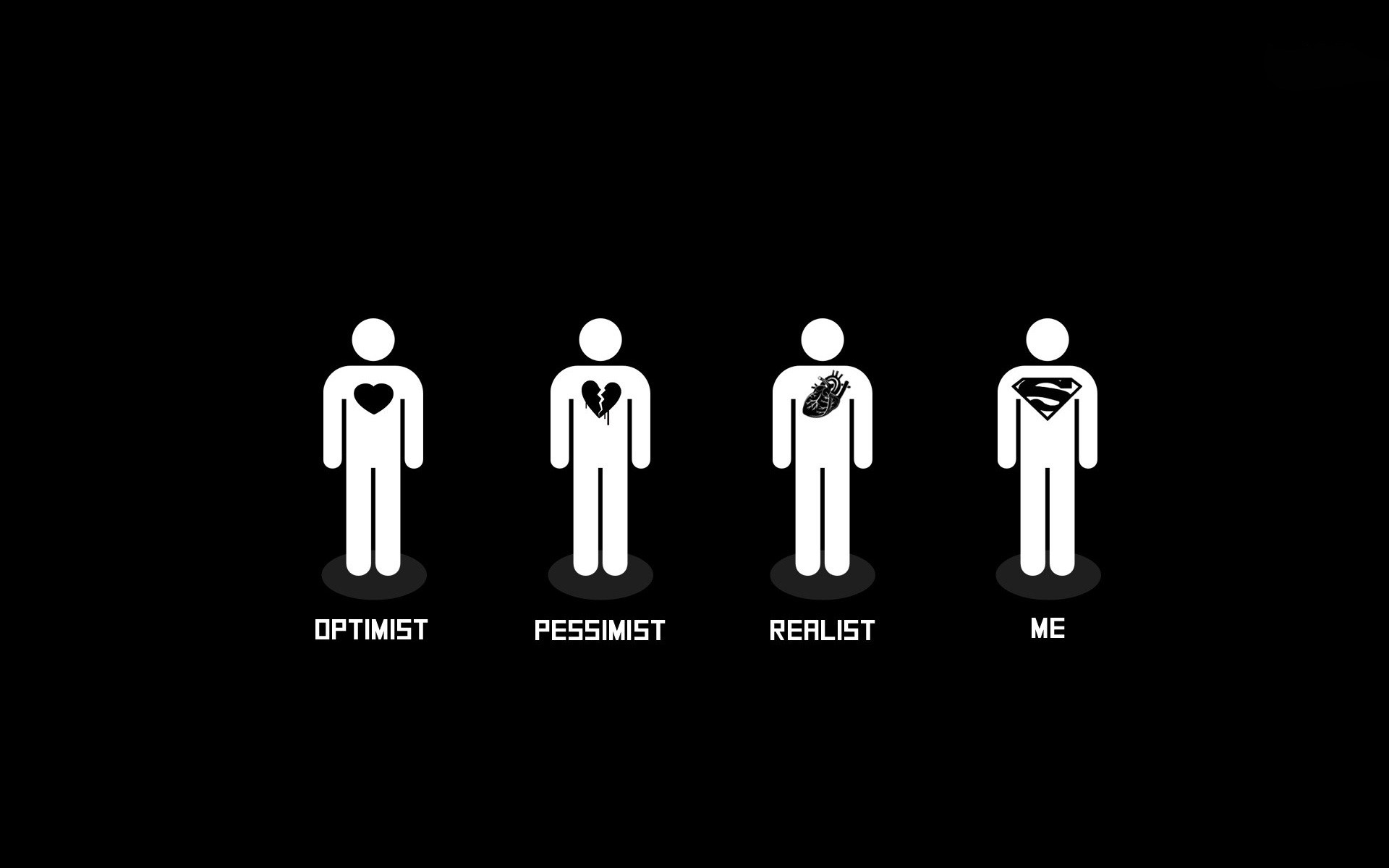 simbolo affari illustrazione desktop isolato umore pessimistico umore ottimista realista