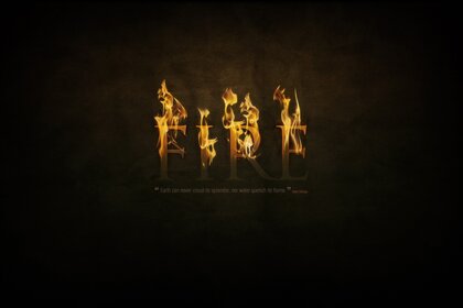 Fiamme lontane. Luce. Calda