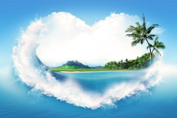 Isola all interno del cuore dell oceano