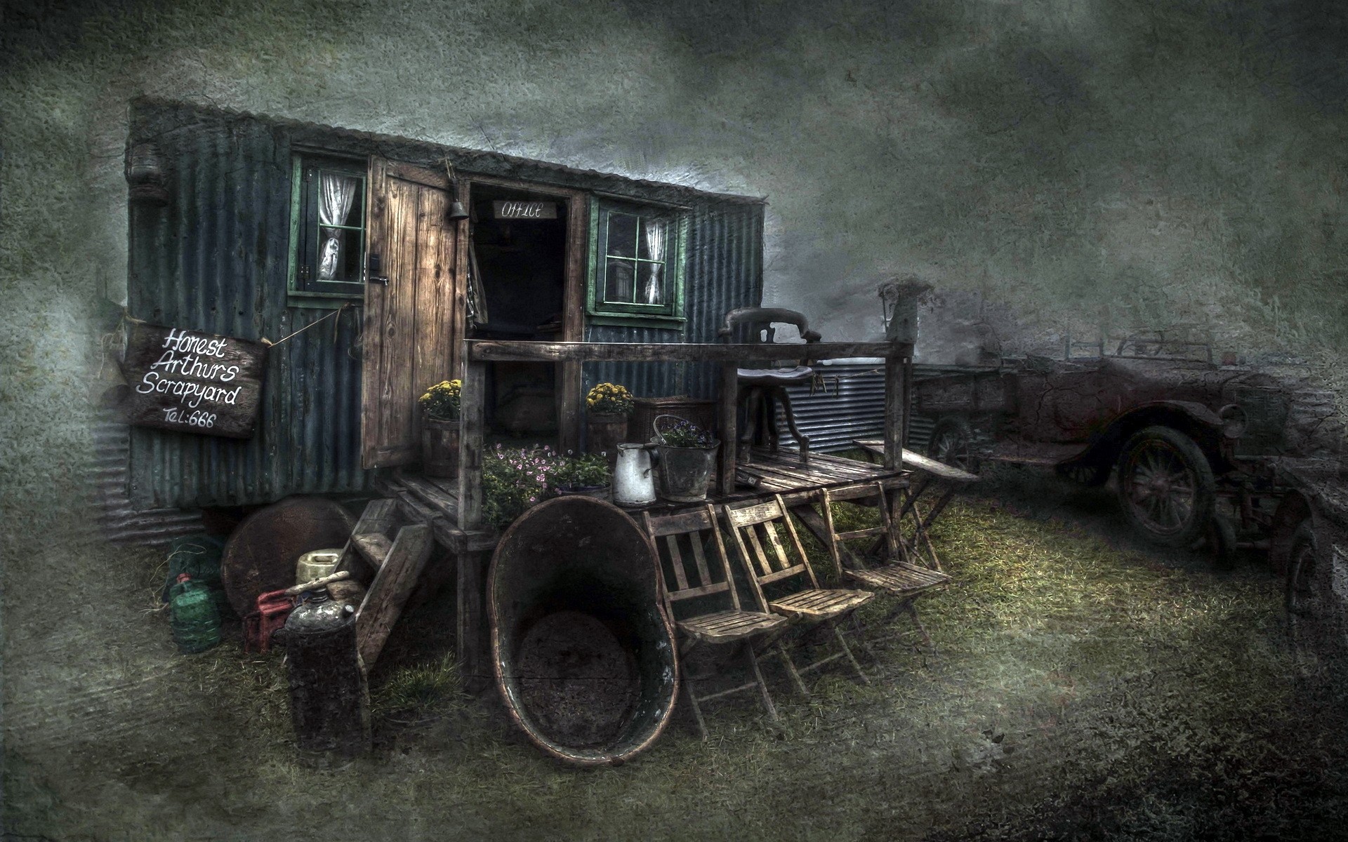 abbandonato vintage auto vecchio legno decadimento sistema di trasporto arrugginito rotto oggetti d epoca beni d epoca sfondo d epoca retrò