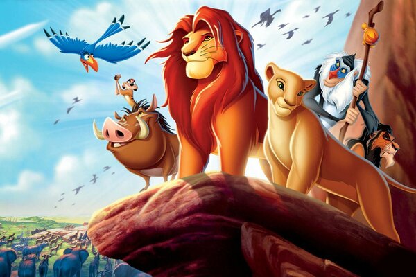 Cartone animato il Re Leone. personaggi principali del cartone animato il Re Leone
