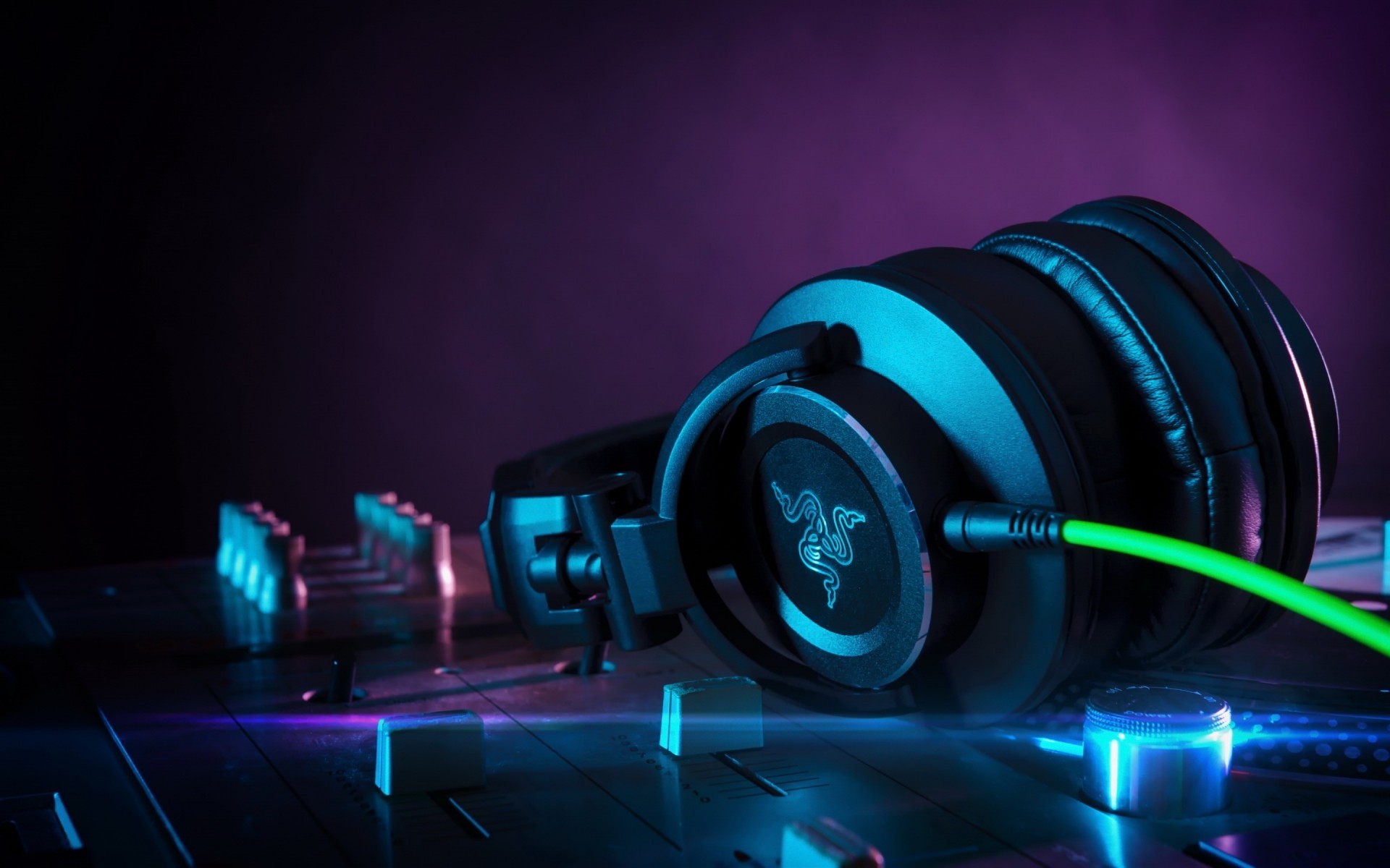 tecnologia luce cuffie gadget tecnico