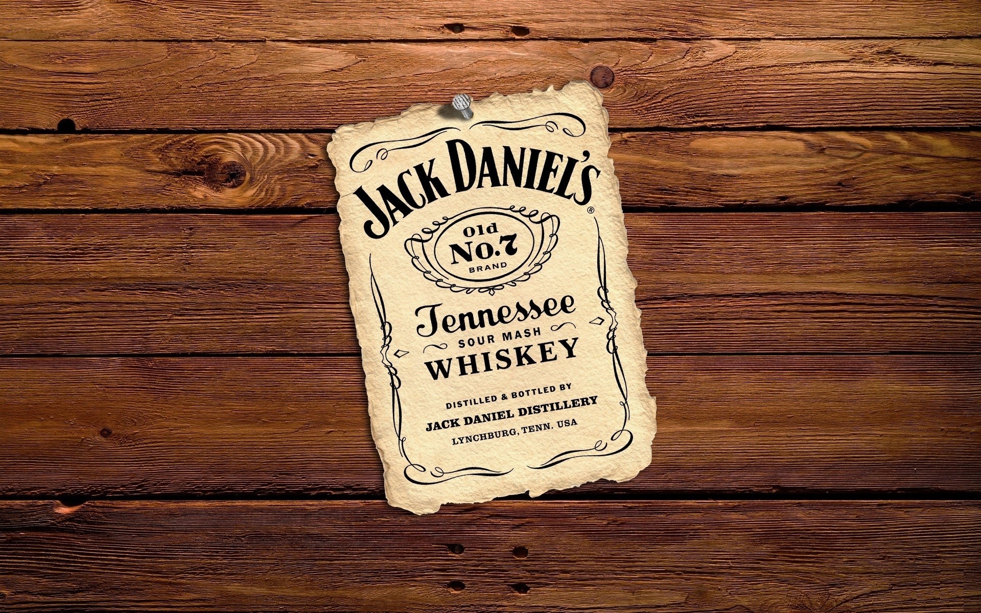 legno di legno retro annata vecchio bordo rustico segni jack daniels