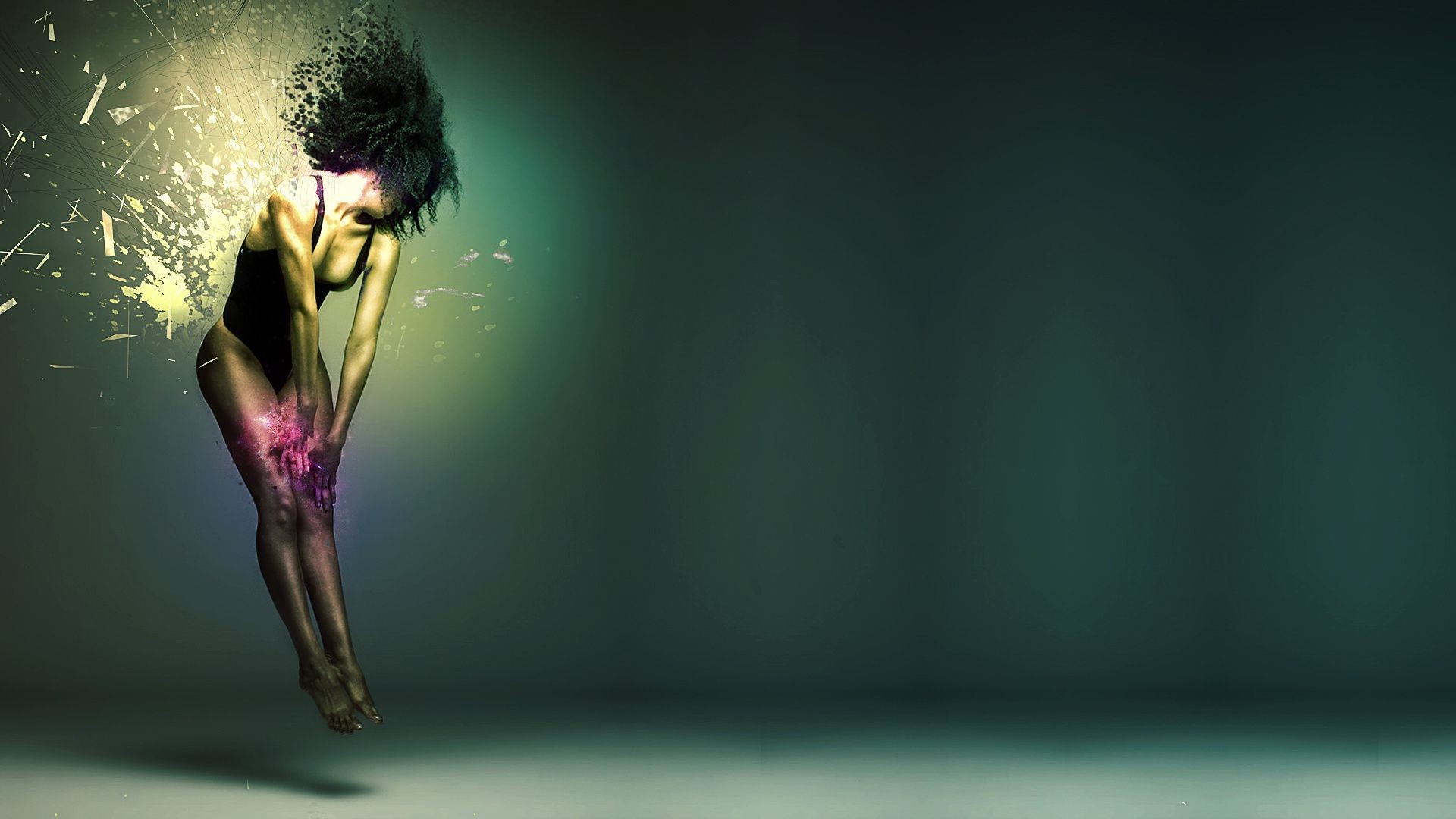 arte astratto sfocatura nudo ragazza donna ritratto scuro fiore