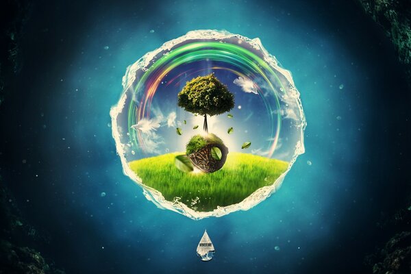Pianeta verde nel mondo sottomarino