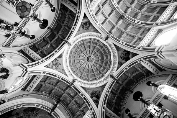 Architettura della città in bianco e nero