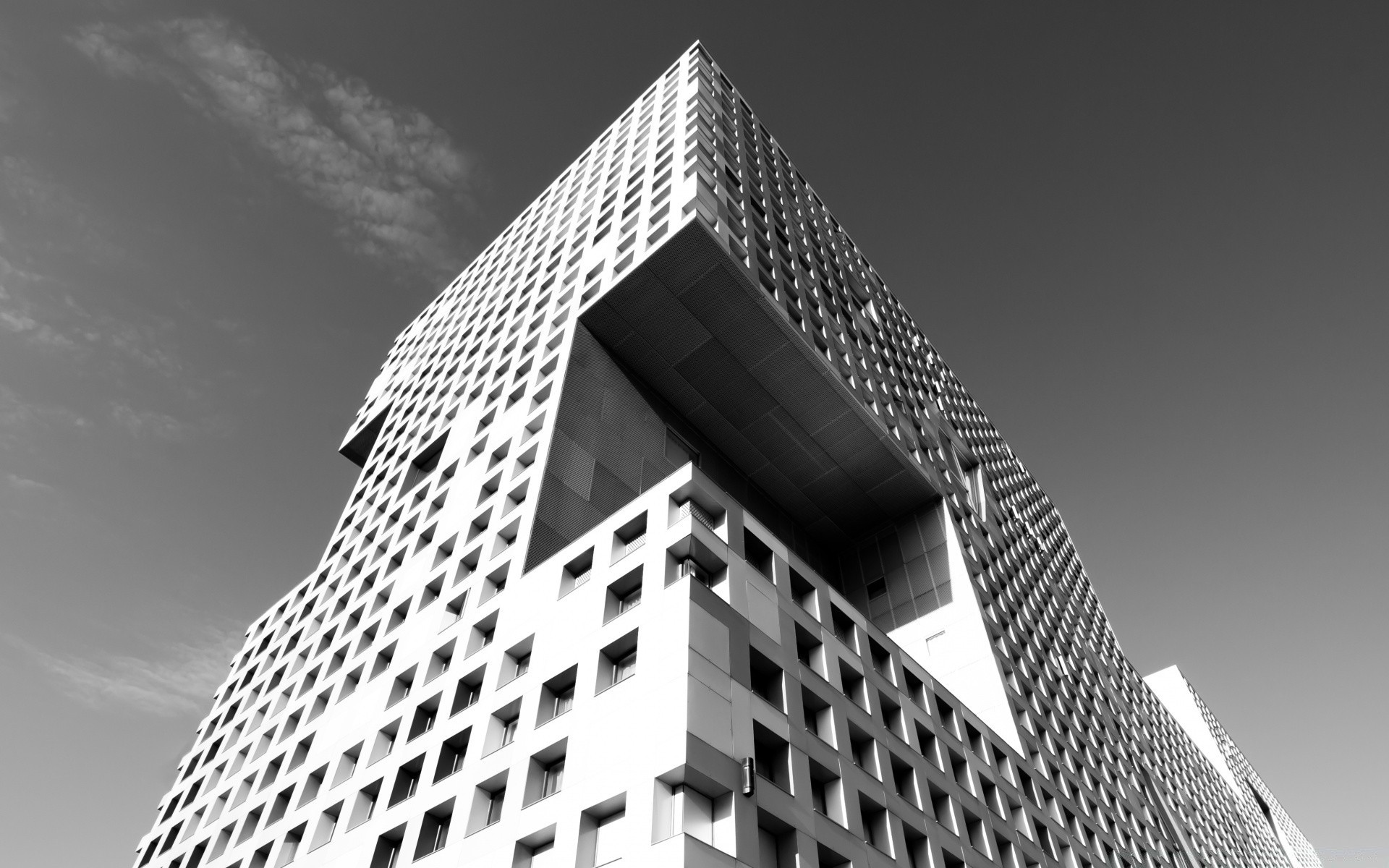 bianco e nero architettura città cielo centro città vetro grattacielo monocromatico futuristico casa acciaio finestre urbano moderno affari prospettive città ufficio moderno
