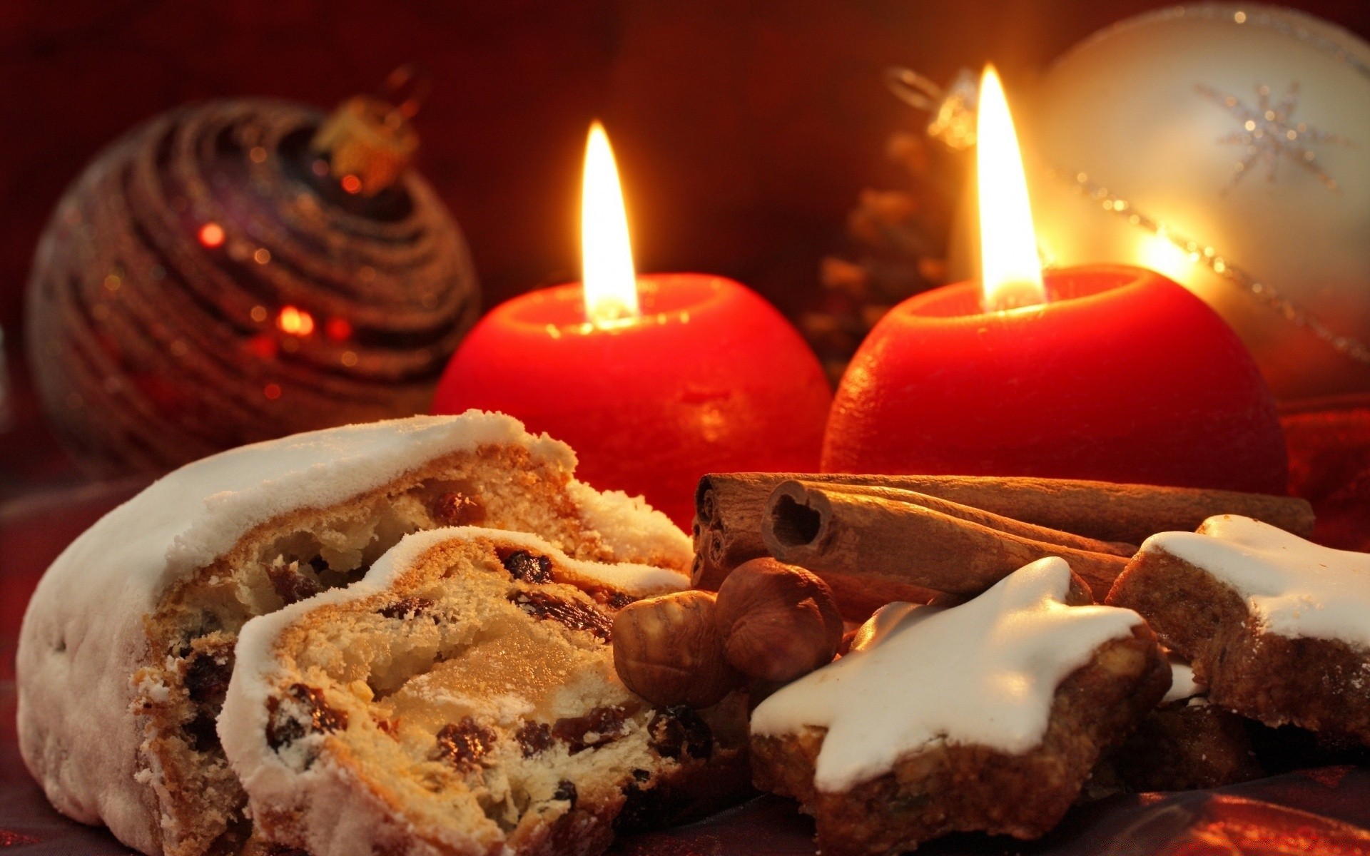 dolci candela fiamma cibo natale