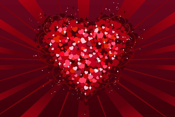 Cuore pieno di piccoli cuori
