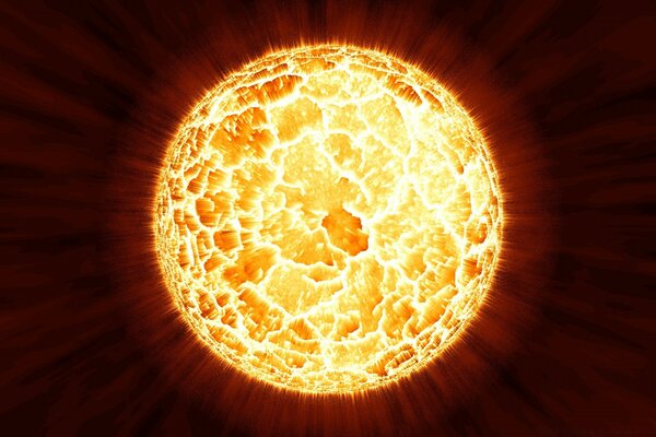 Un sole infuriato che riflette l atteggiamento verso l intasamento della natura