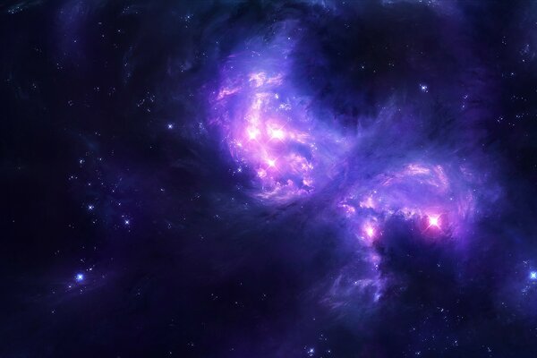 Cosmo e costellazioni nebbiose nella galassia