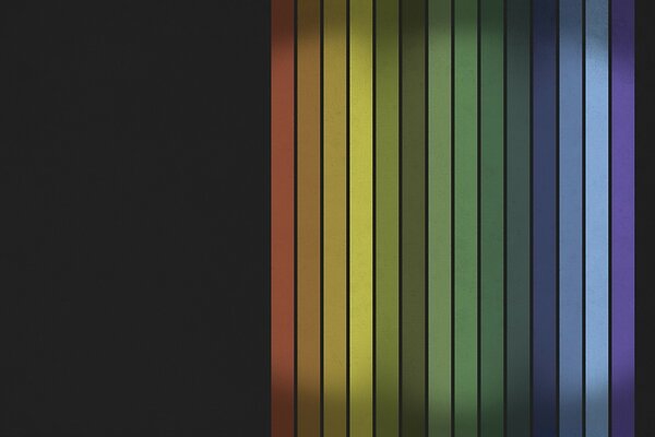Strisce arcobaleno su nero