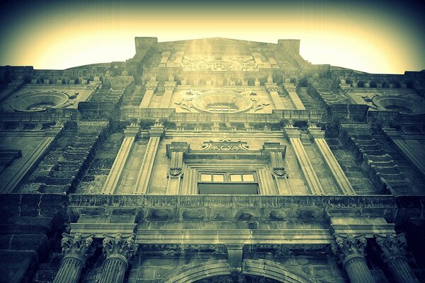 Foto vintage di un bellissimo castello