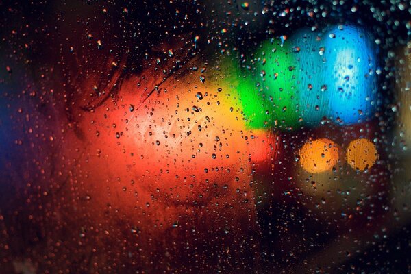 Colori vivaci dietro stel su sfondo nero