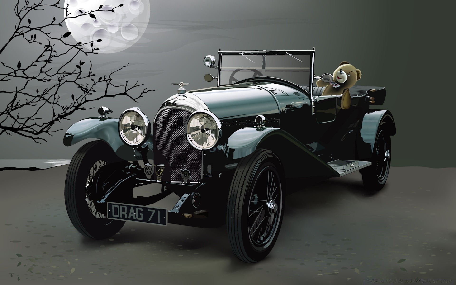 grafica vettoriale auto auto sistema di trasporto disco ruote classico cromo mostra automobile convertibile