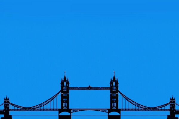 Ponte forza su sfondo blu