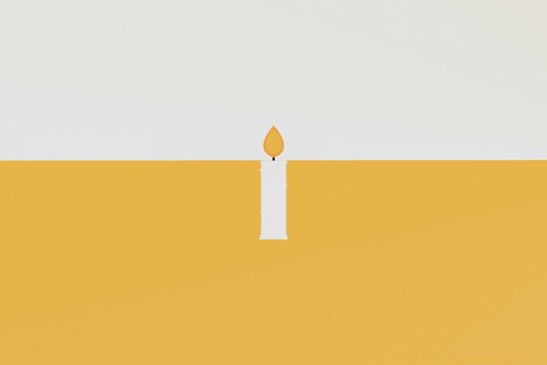 Candela in grafica vettoriale sul desktop