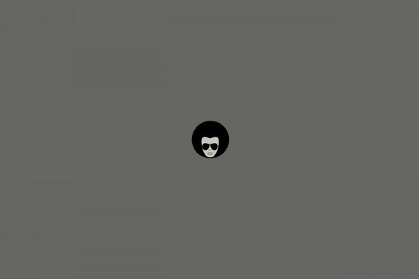 Faccia da cartone animato di un uomo africano