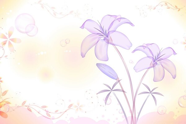 Disegno grafico con fiori