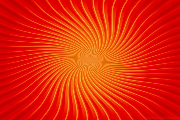 Linee solari infuocate con un centro luminoso