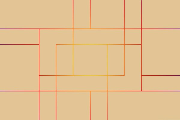 Immagine grafica, linee colorate su sfondo beige
