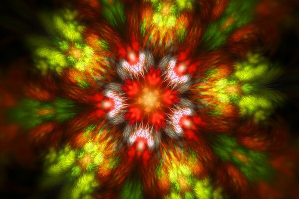 Immagine di contorno a colori che ricorda i fiori