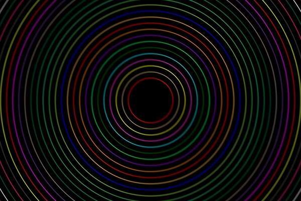 Desktop cerchi colorati su sfondo nero