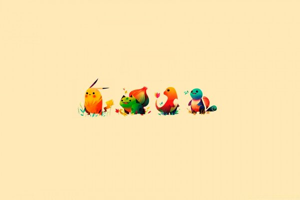 I giocattoli colorati animati vanno insieme