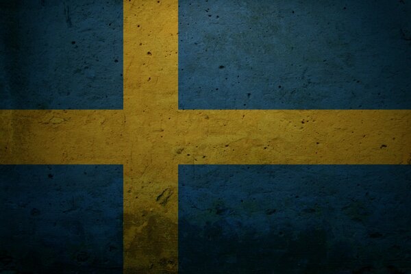 Immagine della bandiera della Svezia in stile grunge