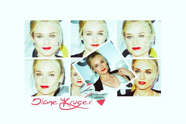 Collage di foto di Diana Kruger