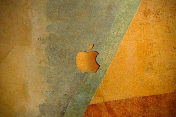 Illustrazione con l emblema apple nella combinazione di colori autunnali