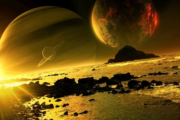 Luna infinita ai raggi del sole