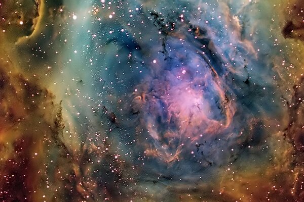 Galassia dipinta con colori diversi