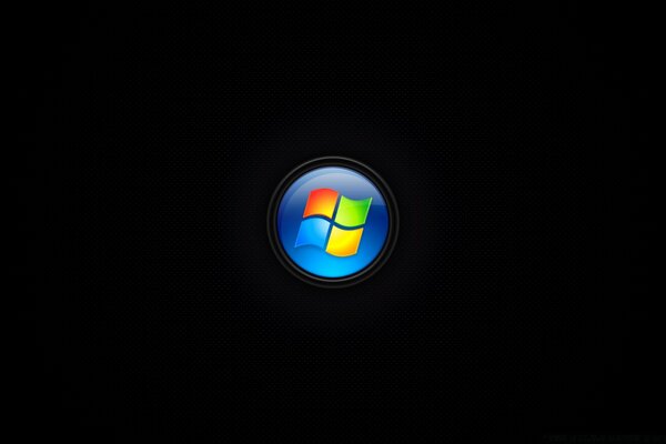 Icona di Windows su sfondo nero