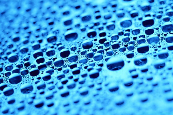 Bagnato superficie blu