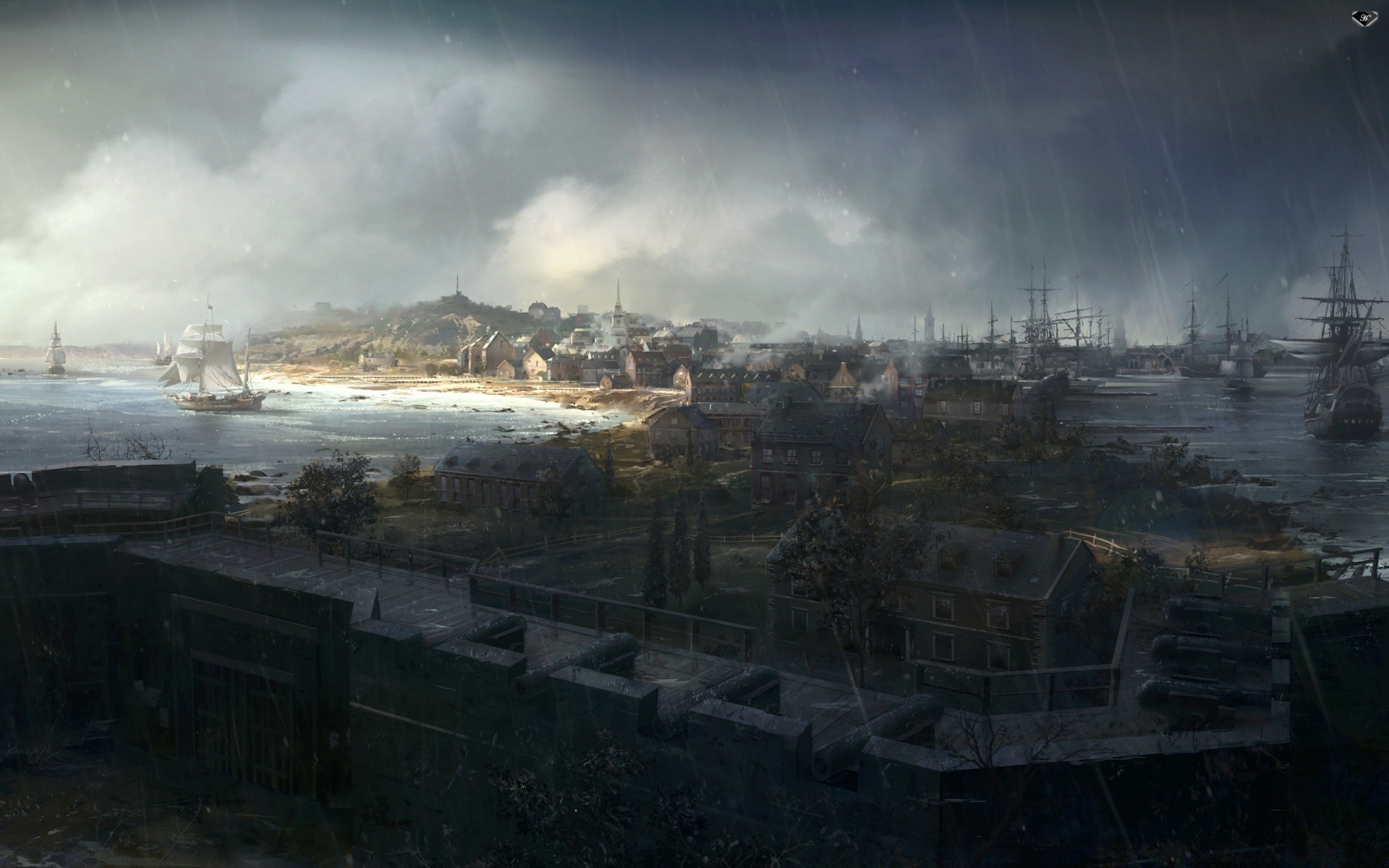 assassin s creed fumo nebbia acqua paesaggio tempesta città nebbia vapore inquinamento disastro viaggi inverno tempo all aperto natura