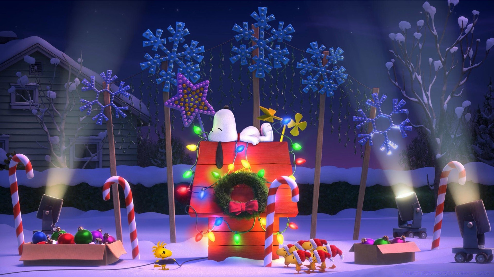 cartoni animati vacanze natale partito illustrazione divertimento inverno luce festival musica neve grafico