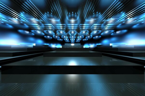Stile futuristico della città in movimento