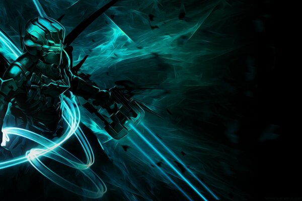 Il movimento del fumo dalle fiamme in dead space
